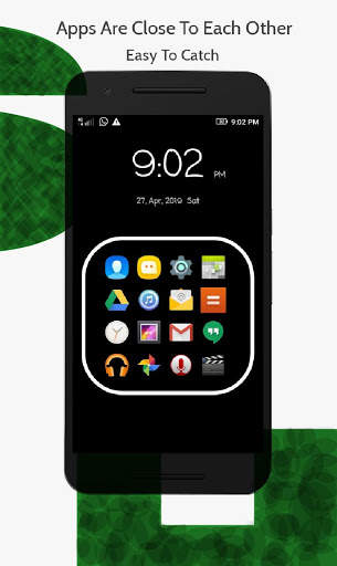 Mini Launcher  (black theme,mobile launcher 2019) screenshot 2