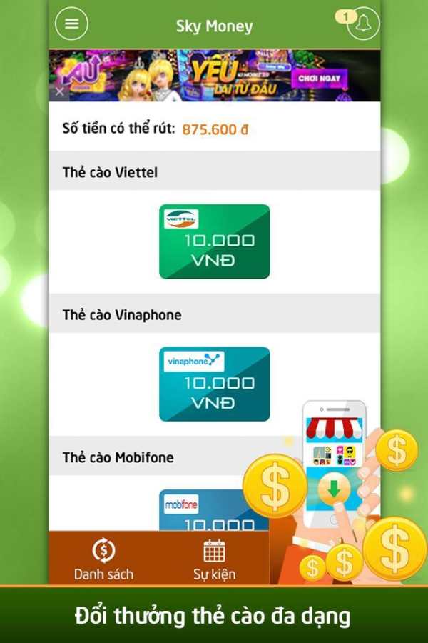 SkyMoney - Kiem Tien Online screenshot 2