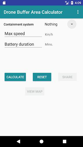 Drone Buffer Area Calculator screenshot 1
