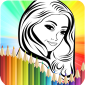 princess coloring icon