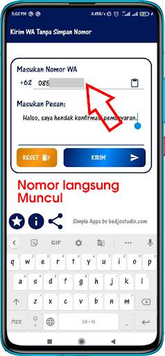 Kirim WA Tanpa Simpan Nomor screenshot 6