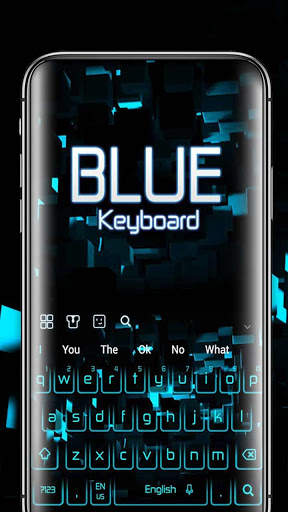 Neon Blue Keyboard screenshot 1