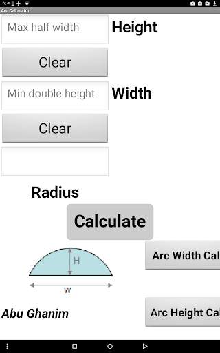 FREE ARC CALCULATOR screenshot 4