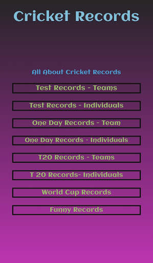 Cricket Records screenshot 1