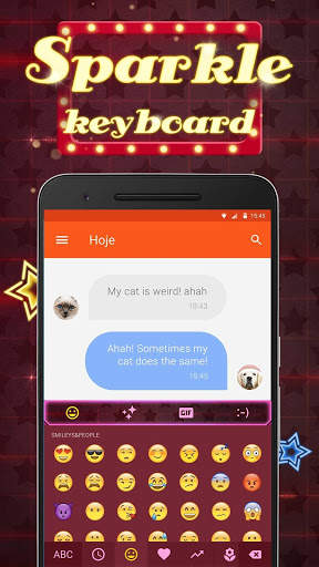 Sparkle Emoji Keyboard Theme screenshot 2