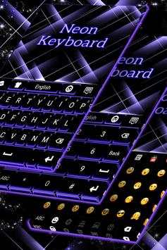 Dark Blue Neon Keyboard screenshot 4