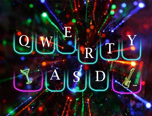 Emoji Keyboard Neon Rainbow स्क्रीनशॉट 5