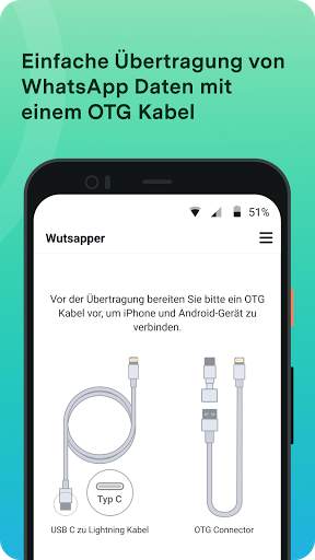 Wutsapper–WhatsApp Übertragen screenshot 3