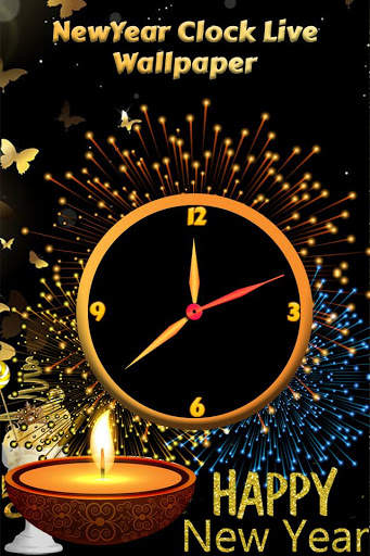 new year clock live wallpaper, new year wishes screenshot 5