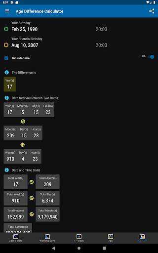 Date Calculator 24 تصوير الشاشة