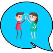 Kids messages- discover friendship, Girls chatting أيقونة