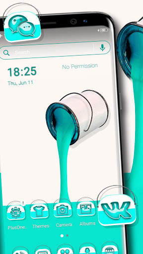 Cyan Paint Box Launcher Theme screenshot 1