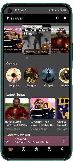 H2sound - Stream & Download New Music screenshot 1