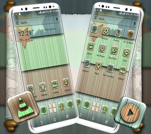 Colourful Wooden Launcher screenshot 2