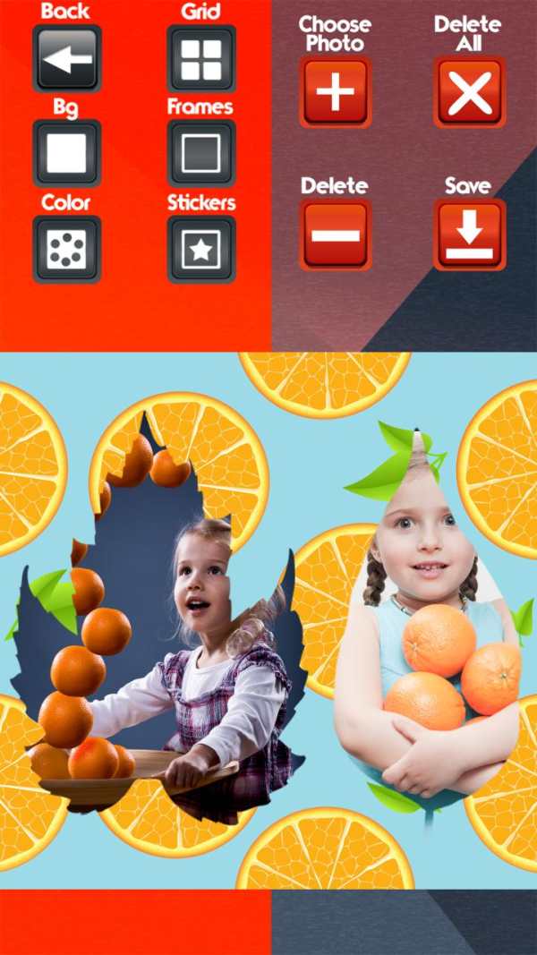 Orange Photo Collage screenshot 2