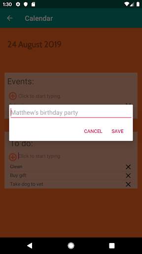 My Calendar screenshot 1