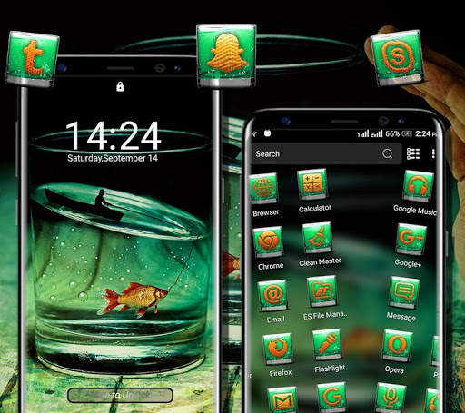 Glass Fisherman Launcher Theme screenshot 6