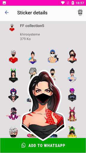 ff stickers 💎💎 screenshot 7