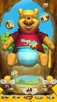 3D Cute Yellow Bear Honey Theme screenshot 3