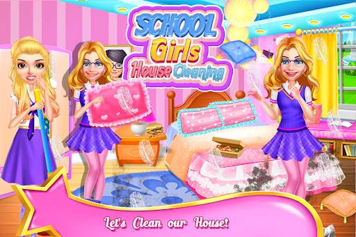 School girls house cleaning screenshot 1
