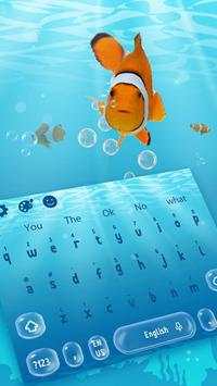 3D Live Clown Fish Keyboard Theme screenshot 1