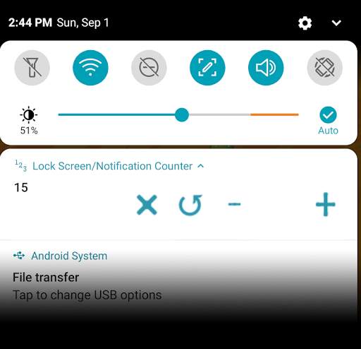 Lock screen and notifications Counter 1 تصوير الشاشة