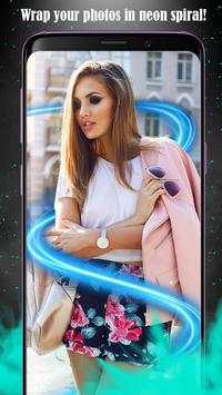 Neon Spiral Effect Photo Editor screenshot 1