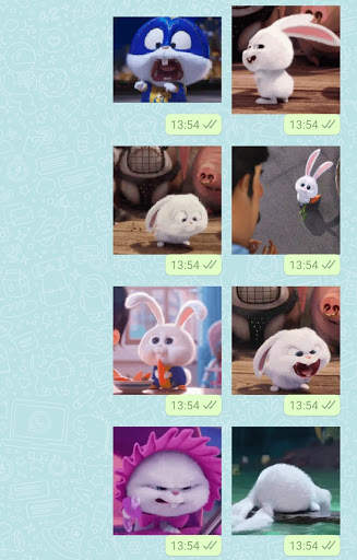 Snowball Rabbit Animated stickers for Whatsapp screenshot 6