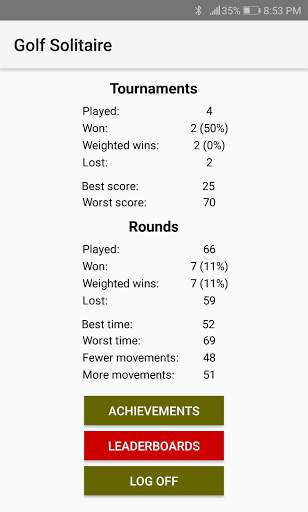 Golf Solitaire screenshot 8
