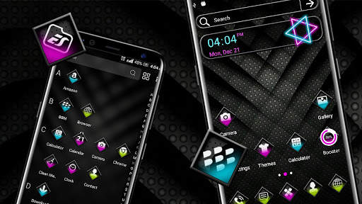Black Neon Theme Launcher screenshot 4