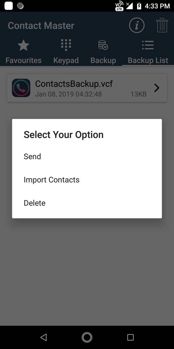 Contact Master - Backup Manager screenshot 6