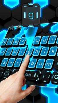 Gleaming Coal Hexagon Keyboard Theme screenshot 2