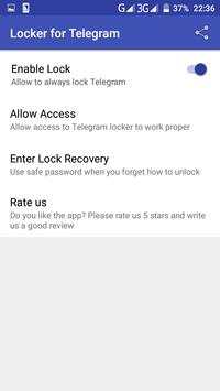 Lock for Telegram screenshot 3