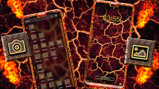 Lava Cracks Launcher Theme screenshot 3
