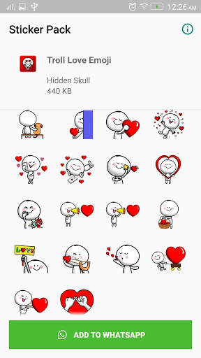 Troll Love Sticker for WhatsApp screenshot 2