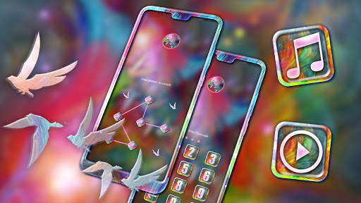 Hippie Galaxy Bird Launcher Theme screenshot 4