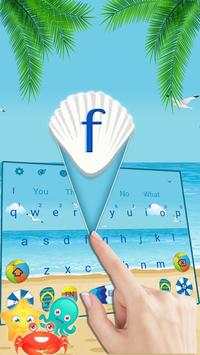 3D Summer Beach DP Gravity Keyboard Theme screenshot 2