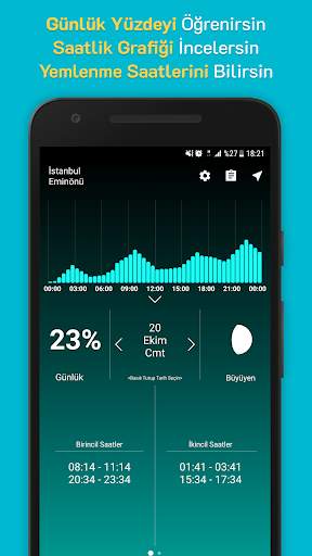 Solunar Zaman Tahmini screenshot 1