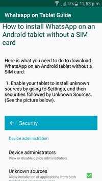 Whatsapp On Tablet Guide screenshot 2