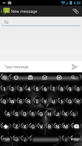 Spheres Black Emoji Keyboard screenshot 4