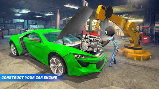 Stickman Car Garage Repair Shop screenshot 3