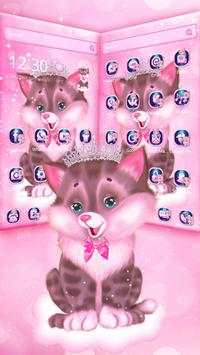 Pink Sweet Lovely Cat Theme screenshot 2