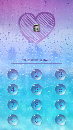 AppLock Theme Rain 1 تصوير الشاشة
