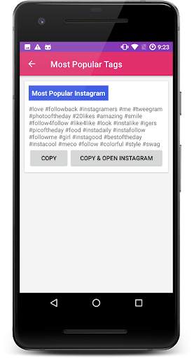 Hashtags for instrgram and facebook screenshot 3