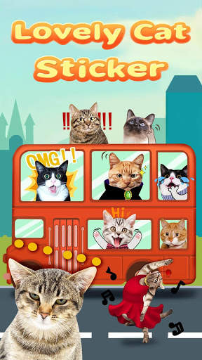 Cat Word Sticker with lovely style for Messenger screenshot 1