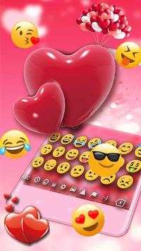 Red Hearts Love Keyboard Theme screenshot 3