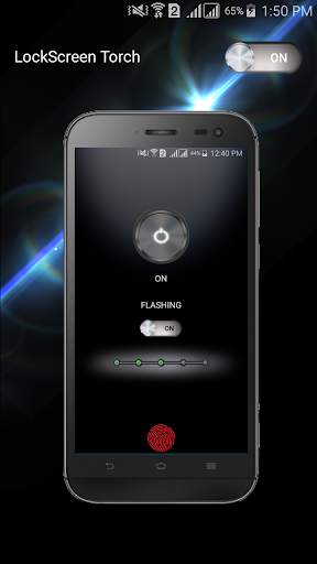 Lock Screen Flashlight screenshot 1