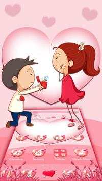 Cute Love Couple Theme screenshot 1