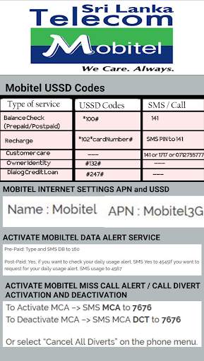 Mobile SIM USSD Codes and Packages | Sri Lanka screenshot 5