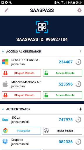 SAASPASS Autenticador Administ screenshot 2
